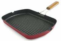 Galileo Casa 2192045 Grillpan 25x36 Handvat Buigen Rood