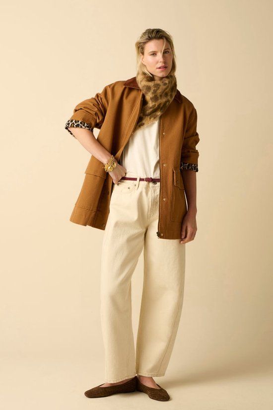 Sissy-Boy Bruine jas met corduroy kraag