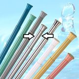 KS Handel 24 Aluminium douchegordijnstang, zwart, 140-250 cm, telescoopstang, douchestang, klemstang, gordijnstang