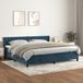 Maison Exclusive - Sommier À Lattes De Lit Et Matelas Bleu Foncé 200x200cm Velours