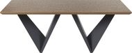 Beliani SINTRA Eettafel - Donkere houtkleur - 200 x 100 cm - Design