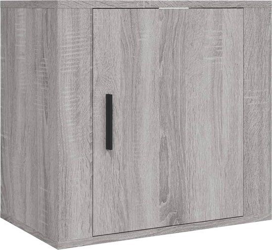 vidaXL Nachtkastje wandgemonteerd 50x30x47 cm grijs sonoma eikenkleur