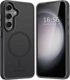 Selected by GSMpunt.nl Hoesje Geschikt voor Samsung Galaxy S24 - Compatibel met MagSafe - Matte Beschermhoes - Back Cover met Magneet - Geschikt voor Draadloos Opladen met Magnetische Ring - Zwart