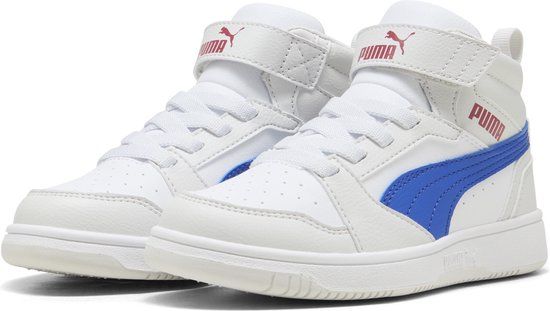 PUMA Puma Rebound V6 Mid AC+ PS Unisex Sneakers - PUMA White-Vivid Blue-Feather Gray