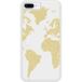 Apple Bedrukt siliconen hoesje compatibel met iPhone 6 Plus, Apple iPhone 6S Plus Map beige