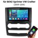 JUNSUN autoradio 10 pouces Linux avec CarPlay sans fil et Android Auto, Bluetooth, FM, USB. Convient pour Mercedes-Benz Sprinter et Volkswagen Crafter, années modèles 2009-2016
