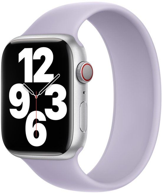 Apple Siliconen solobandje voor de Apple Watch | 38/40/41/42 mm - Maat 3 - Purple Fog