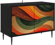 vidaXL Tv-meubel BONN 69 x 33 x 50,5 cm Zwart eiken Bewerkt hout