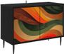 vidaXL Tv-meubel BONN 69 x 33 x 50,5 cm Zwart eiken Bewerkt hout