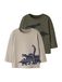 NAME IT Hemd 'NMMRIMA' taupe / marineblauw / olijfgroen / zwart