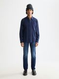 Scotch & Soda Heren Blouse Blauw Gestreept Katoen L
