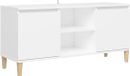 vidaXL - Tv-meubel - met - massief - houten - poten - 103,5x35x50 - cm - wit