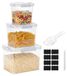 Ensemble de boîtes de rangement hermétiques pour la cuisine, avec couvercles et étiquettes