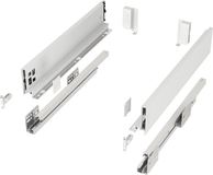 Sotech S&O Handelsgesellschaft mbH Lasysteem JUNKER-SLIM wit Hoogte: 84 mm, Diepte: 300 mm, stressbestendig tot 40 Kg, 3D Instelling, Soft-Close Lade met 13 mm smalle ladebakken