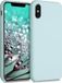 kwmobile telefoonhoesje geschikt voor Apple iPhone X - Hoesje met siliconen coating - Smartphone case in cool mint