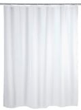 WENKO Douchegordijn, effen wit, 180 x 200 cm, waterdicht, onderhoudsvriendelijk, polyethyleenvinylacetaat