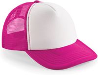 Beechfield Vintage Snapback Trucker B645 - Fuchsia / White - One size