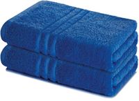 Lavea® Set van 2 handdoeken 80x200 cm, 100% Katoen – Koningsblauw