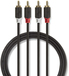 Nedis CABW24200AT10 Audio Cable 1m - 2x RCA - Anthracite