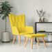 Fauteuil de relaxation Maison Exclusive avec repose-pieds, moutarde, revêtement en tissu