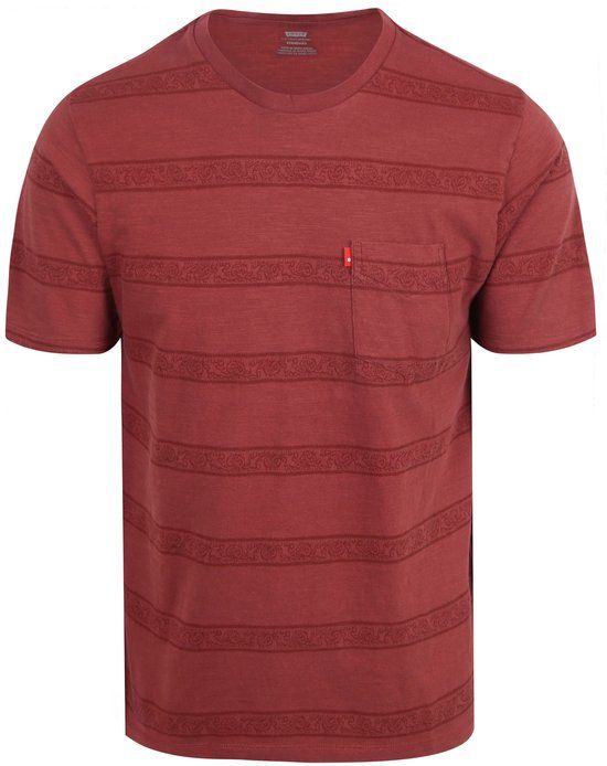 Levi's T-shirt Classic Streep Rood - Maat S - Heren