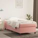 vidaXL Boxspring met matras fluweel roze 90x200 cm