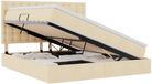 vidaXL Bed met matras en hoofdeinde Crème 180 x 200 cm Stof