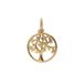 Lucardi Dames Stalen goldplated charm levensboom - Hanger - Staal - Goudkleurig