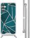 iMoshion Hoesje Samsung Galaxy A14 (5G/4G) - Design Hoesje met Koord - Petrol Green Graphic
