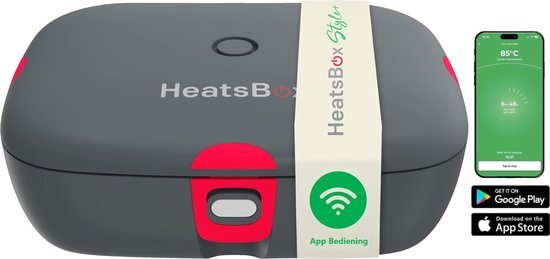 Faitron HeatsBox Style+ - Elektrische Lunchbox - Lunchtrommel Volwassenen - RVS - Verschillende Compartimenten - Met Smartphone App ( iOS &amp; Google Play ) - 220V - Voor warme maaltijden