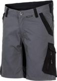 Planam Korte werkbroek Norit (6450) - Grijs | Zwart - XS