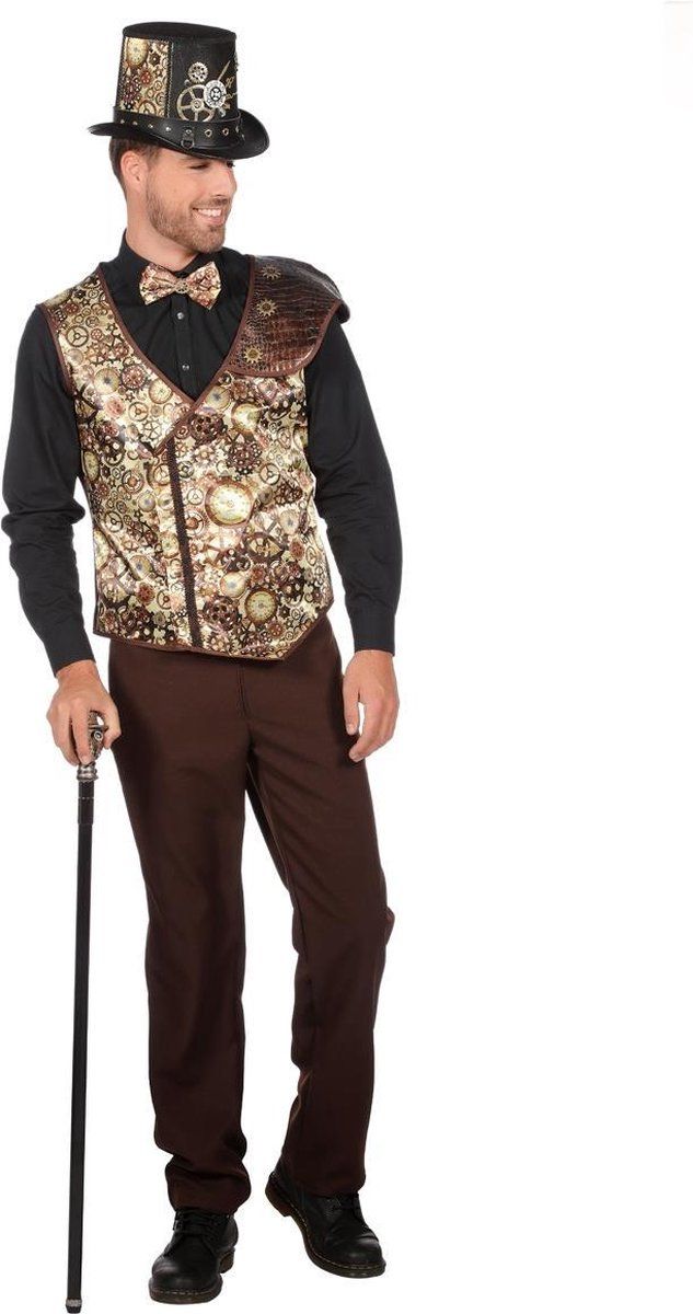 Wilbers Vest Steampunk Lacey - Volwassenen - Multicolor - Polyester - 8714438779316