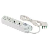 FANTON 47420: Stekkerdoos 4OMEGA, 4 dubbele stopcontacten/Schuko, 2P+T, 16A