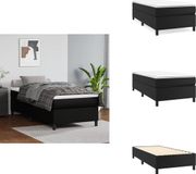vidaXL Boxspring bed kunstleer zwart 90x190 cm
