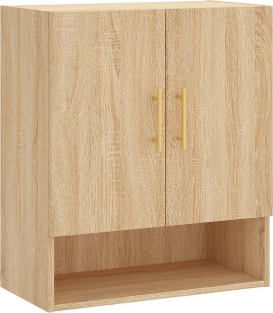vidaXL Wandkast 60x31x70 cm Bewerkt Hout Sonoma Eikenkleurig