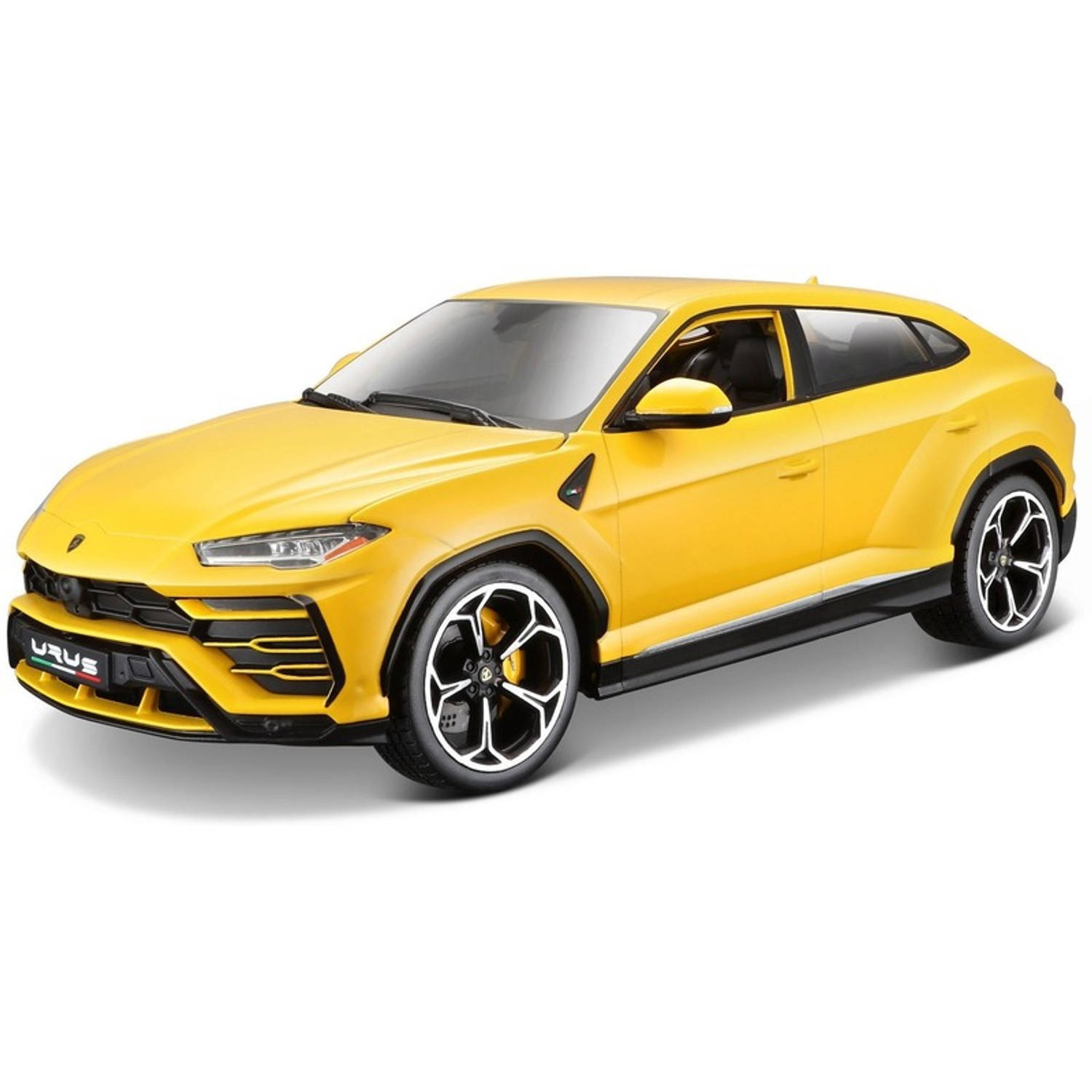 Bburago Modelauto Lamborghini Urus geel 1:18 - speelgoed auto schaalmodel