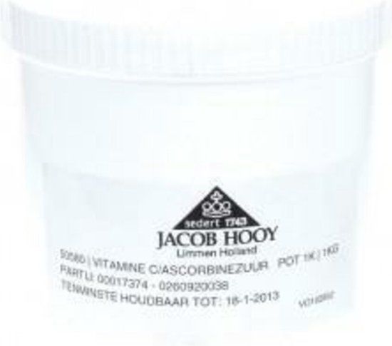 Jacob Hooy Vitamine C Ascorbinezuur - 1000g - Poeder