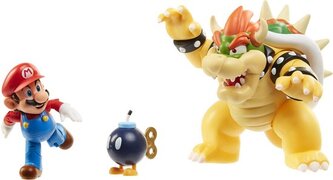 Nintendo Super Mario 64512 Bowser vs. Mario Brothers Super Figuurset, meerkleurig, 18 centimeter