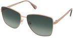 MAX&Co. Zonnebrillen MO0104 33P Rosékleurig Metaal/RVS Vierkant Groen 57mm