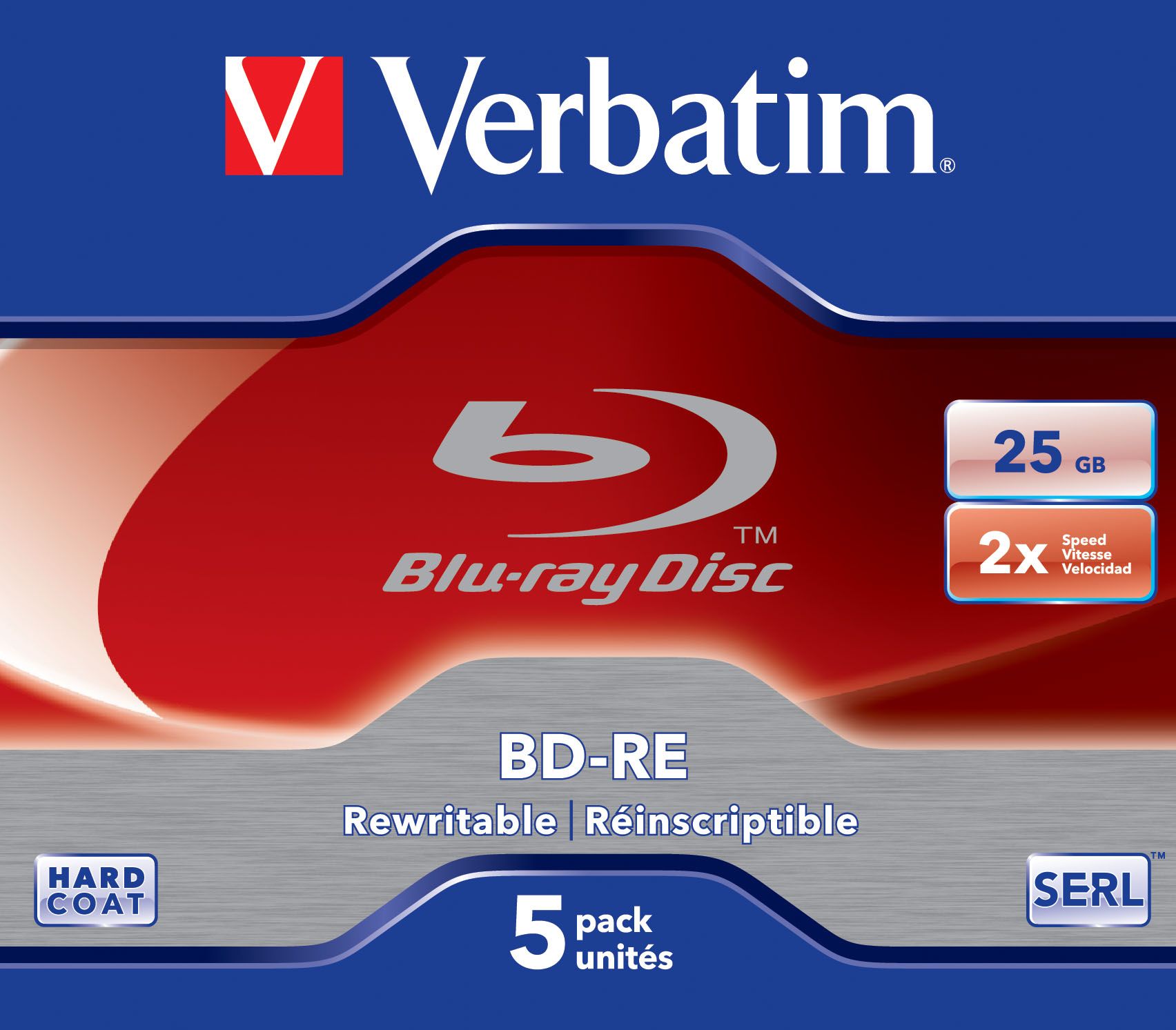 Verbatim BD-RE SL 25GB 2x JC WHITE BLUE SURFACE