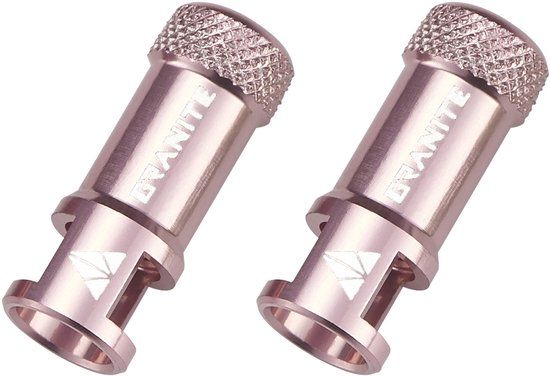 Granite Juicy Nipple ventieldoppen met ventielkernverwijderingsfunctie, eenvoudig te bedienen fietsbandbeschermkappen (roze)