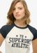 Superdry Athletic Essentials T-shirt met raglan-kapmouwen - Dames - T-shirts - Maat UK12-EU40 - Katoen - Off white/en