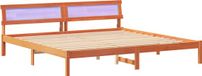 vidaXL - Bedframe - Wasbruin - 200 x 200 cm - Massief grenenhout