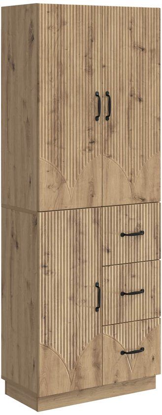 vidaXL Kastenset 2 st Artisanaal eiken Bewerkt hout