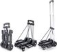 Chariot à main avec 4 roues - Pliable et portable - Argent