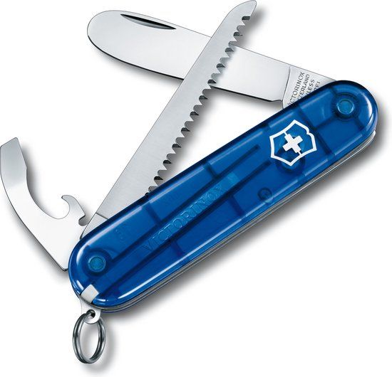 Victorinox My First Kinderzakmes - 9 functies - Transparant Blauw - 0.2373.T2