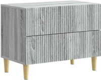 vidaXL Nachtkastje Grijs sonoma 62 x 34,5 x 48 cm Bewerkt hout