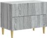 vidaXL Table de chevet gris Sonoma 62 x 34,5 x 48 cm Bois traité