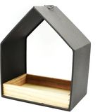 UNUS® Vogelvoederhuis om op te hangen met uitneembare voerschaal donkergrijs
