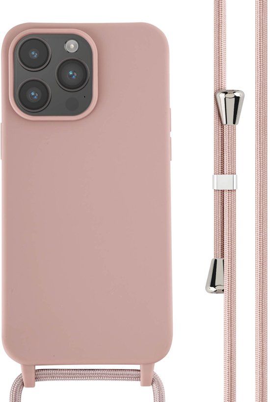 imoshion Siliconen hoesje met koord voor de Apple iPhone 14 Pro Max - Sand Pink